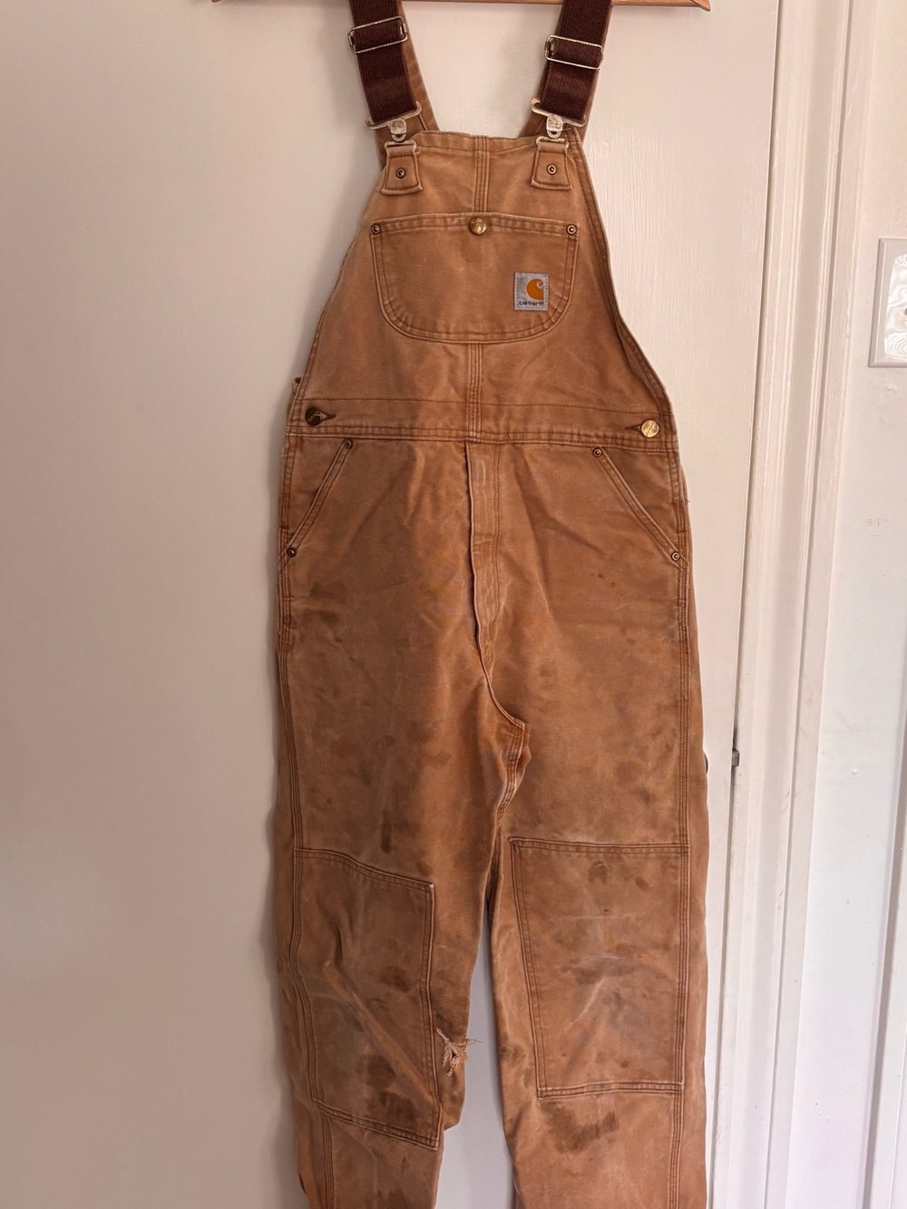 Carhartt Brown Duck Canvas Bib Overalls